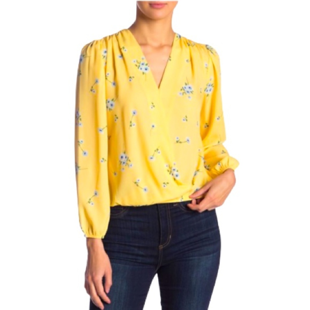 Elodie Women's Casual Blouse Surplice Tunic with Long Sleeve.